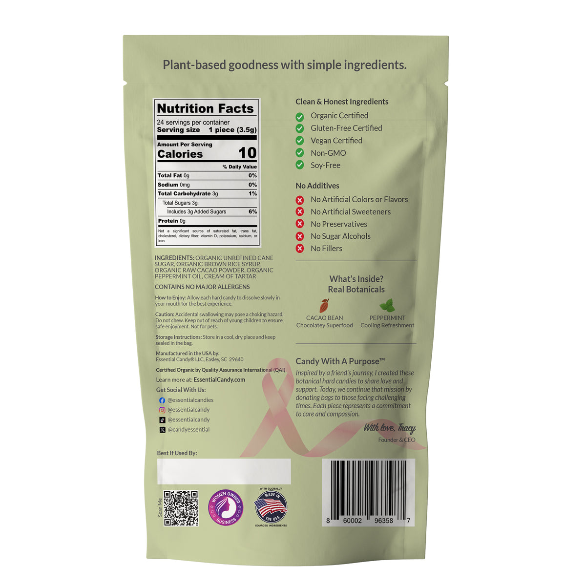 Cacao Mint™ Botanical Lozenges – Organic Cacao & Peppermint