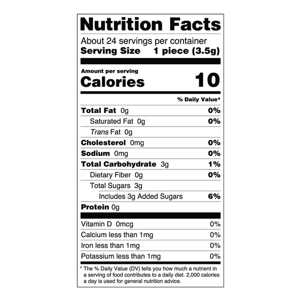 Nutrition Facts - Essential Candy