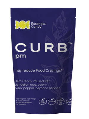 CURB PM Blend Organic Hard Candy with Dandelion Root, Celery, Black Pepper, and Cayenne - Essential Candy