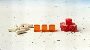 Comparison of lozenges, gummies, and capsules as wellness delivery formats