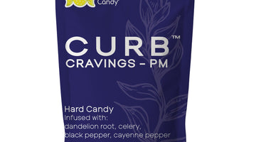 Essential Candy Curb Cravings PM hard candy bag with botanical ingredients