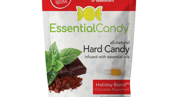 EssentialCandy Holiday Blend Chocolate Peppermint organic hard candy packaging