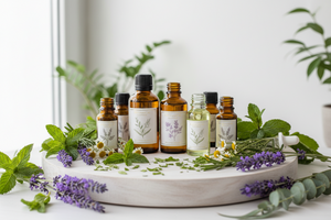 Essential Oils Variety of Bottles