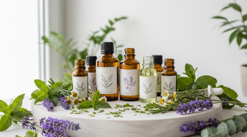Essential Oils Variety of Bottles