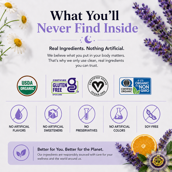 Slumber™ Botanical Lozenges – Relaxation and Restful Sleep Support – Organic Chamomile, Valerian Root, Skullcap, Passionflower, Lavender and Orange – Gluten-Free, Non-GMO, Vegan*