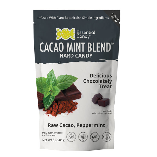 Cacao Mint Blend Organic Hard Candy with Chocolate and Peppermint - Essential Candy