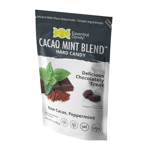 Cacao Mint Blend Organic Hard Candy with Chocolate and Peppermint - Essential Candy