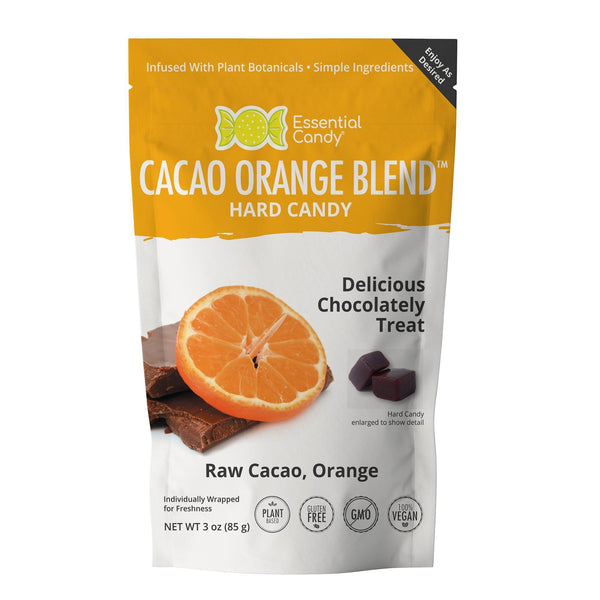 Cacao Chocolate, Orange Functional Hard Candy, Essential Candy