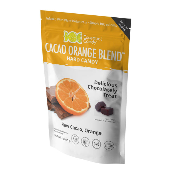 Cacao Chocolate, Orange Functional Hard Candy, Essential Candy