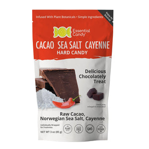 Cacao Chocolate, Norwegian Sea Salt, Cayenne Functional Hard Candy, Essential Candy