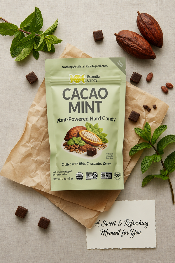 Cacao Mint™ Botanical Lozenges – Rich & Chocolatey Coolness – Organic Cacao & Peppermint – Gluten-Free, Non-GMO, Vegan