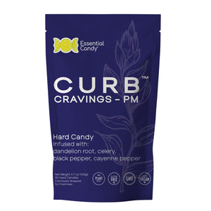 CURB PM Blend Hard Candy with Dandelion Root, Celery, Black Pepper, and Cayenne - Essential Candy