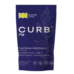 CURB PM Blend Functional Hard Candy with Dandelion Root, Celery, Black Pepper, and Cayenne - Essential Candy