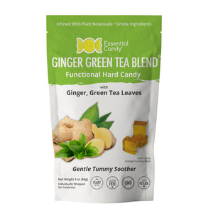 Ginger Green Tea Blend Functional Hard Candy - Essential Candy