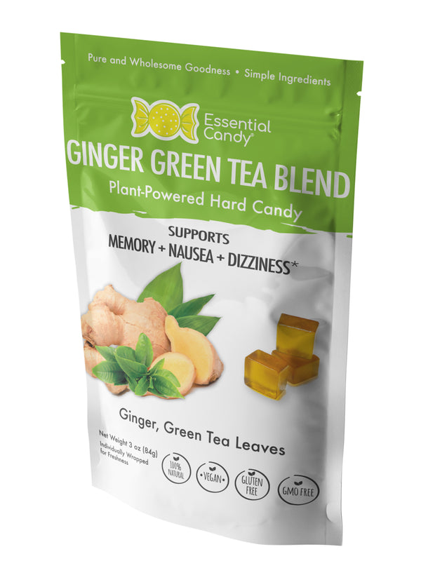 Ginger Green Tea Blend Organic Hard Candy - Essential Candy
