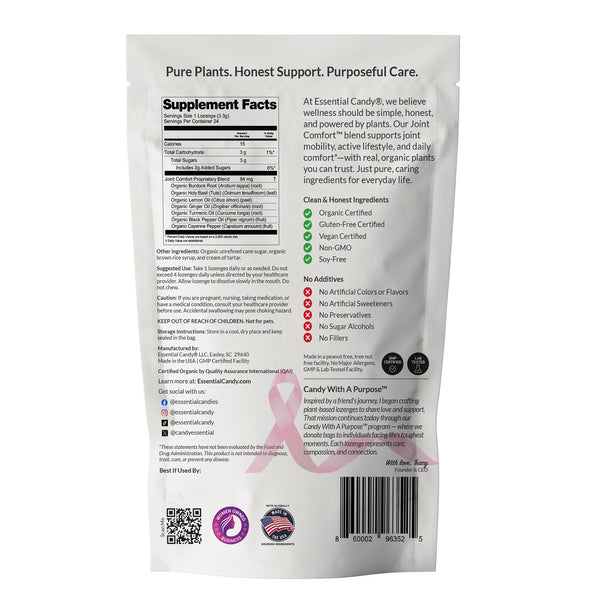 Joint Comfort™ (Complete) Botanical Lozenges – Supports Joint Comfort & Mobility – Organic Turmeric, Ginger, Lemon, Black Pepper, Burdock Root & Cayenne – Gluten-Free, Non-GMO, Vegan*