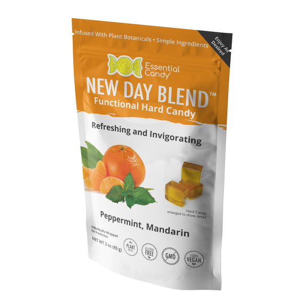 New Day Blend Functional Hard Candy - Peppermint Mandarin - Essential Candy