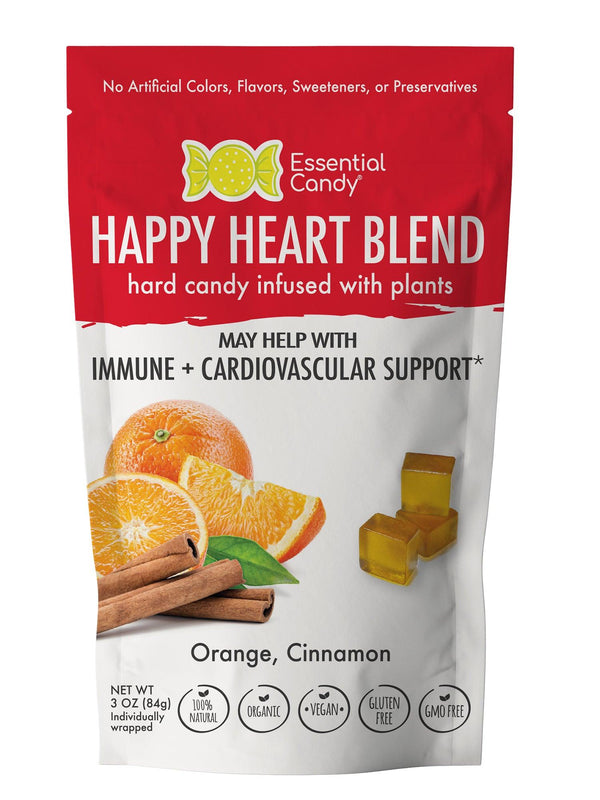 Happy Heart Blend Organic Hard Candy with Orange and Cinnamon - Essential Candy