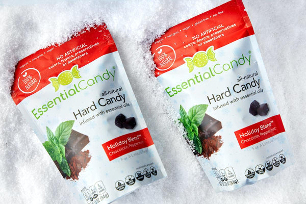 Holiday Blend Organic Hard Candy with Chocolate and Peppermint - Essential Candy