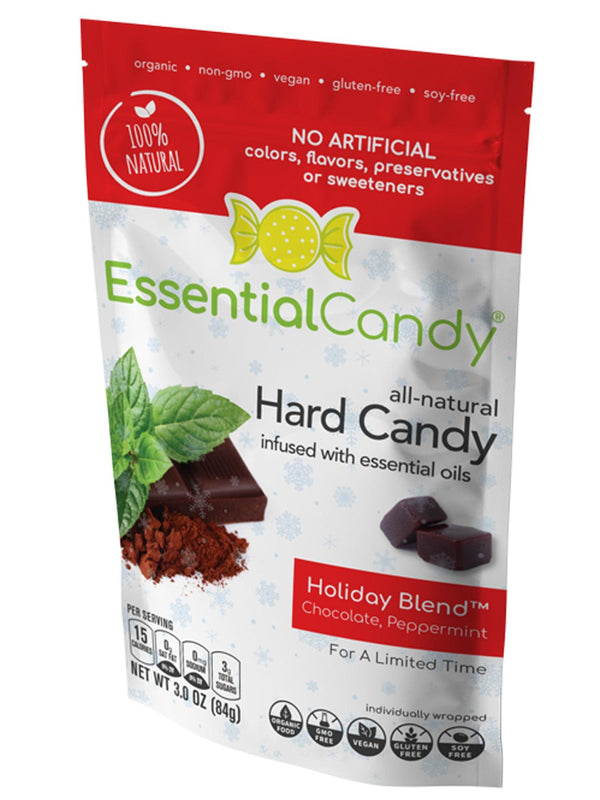 Holiday Blend Organic Hard Candy with Chocolate and Peppermint - Essential Candy