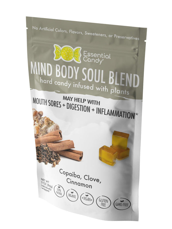 Mind Body Soul Blend Organic Hard Candy with Copaiba, Cinnamon and Clove - Essential Candy