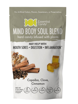 Mind Body Soul Blend Organic Hard Candy with Copaiba, Cinnamon and Clove - Essential Candy