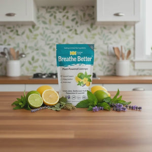 Video showing Breathe Better Lozenges bag