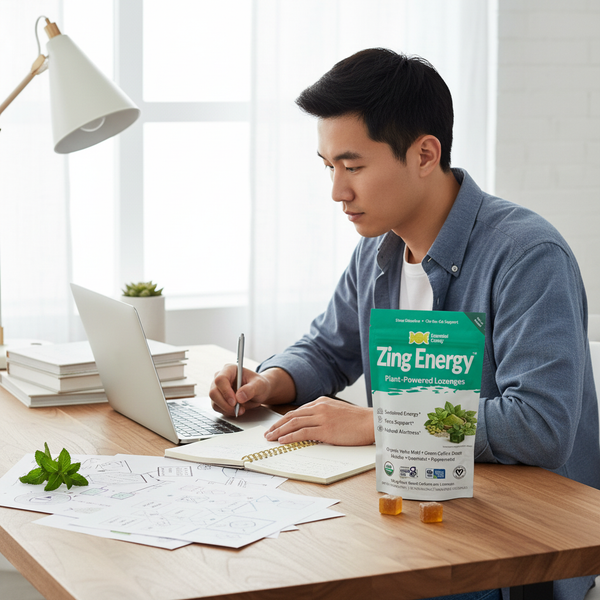 Zing Energy™ Lozenges | Natural Caffeine Boost Matcha– Essential Candy