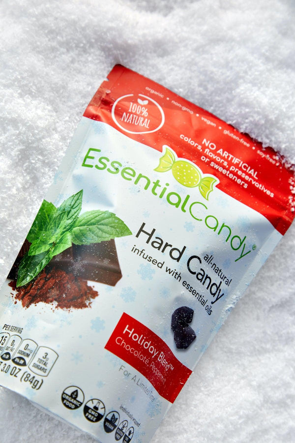 Holiday Blend Organic Hard Candy with Chocolate and Peppermint - Essential Candy