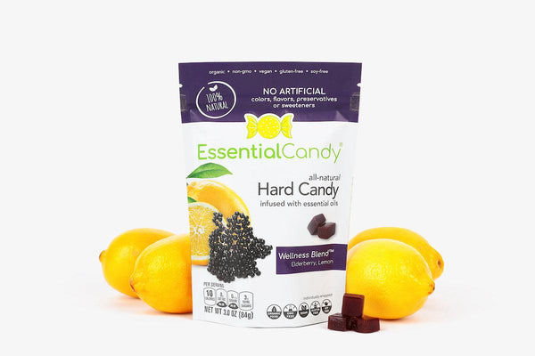 Wellness Blend Organic Hard Candy with Elderberry, Schisandra Berry, Lemon and Rosehips - Essential Candy